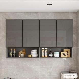 太空铝实木厨房房吊柜墙壁餐厅多功厨能收纳柜悬挂式 929橱柜柜储