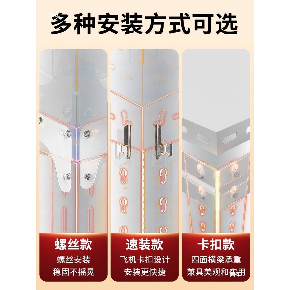 轻型角钢层板仓库货架货架子多层置物架角铁自由组合层板安装配件