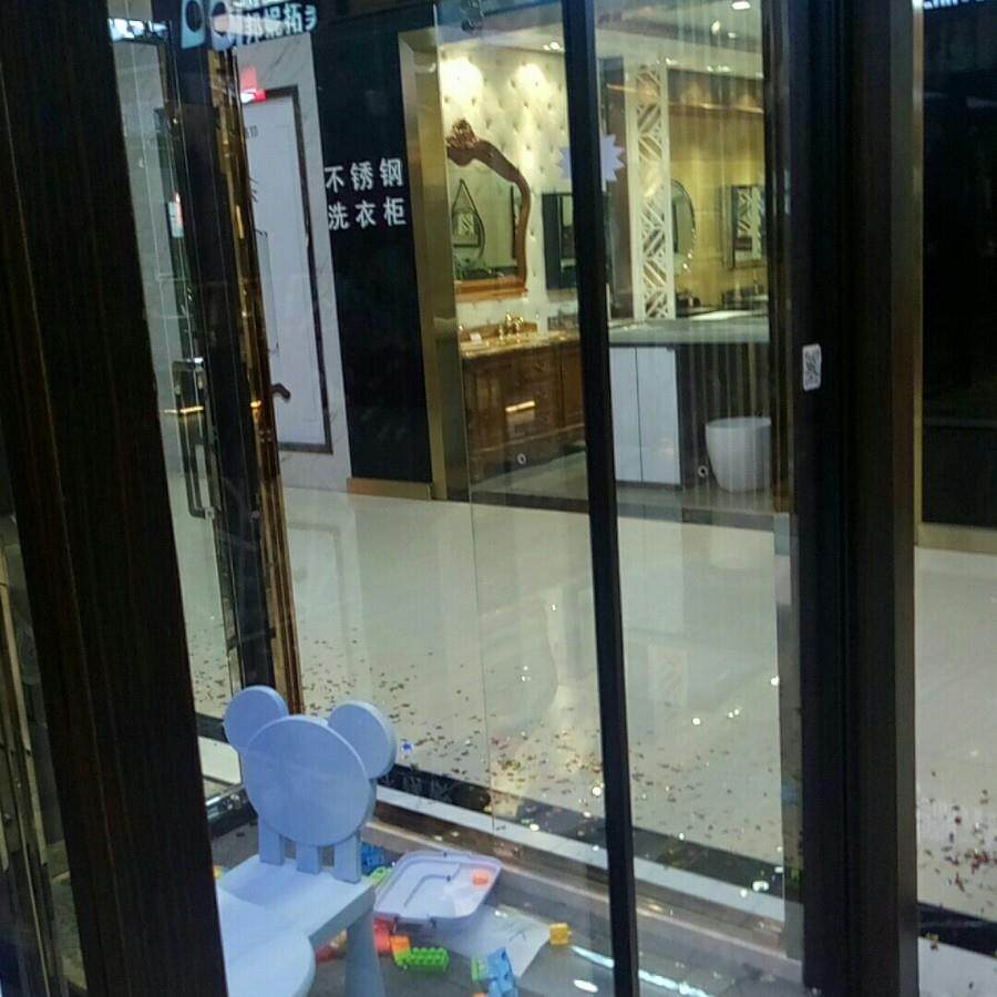 色淋雅简浴房一字形沐浴房钢化玻璃洗698浴间易隔断黑干湿分离厨