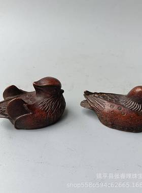 厂家古铜心铜鸳鸯实摆件居家客厅0001办公室创意器工艺仿品摆件