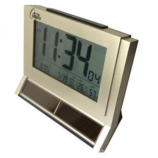 康9巴丝数码电波闹座钟小钟太阳能闹钟贪睡懒闹人钟夜光超静音2SZ