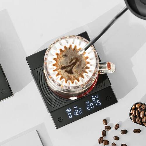 泰摩黑镜BASIC2咖啡电子秤 意式手冲器具专用 咖啡豆高精准度秤称