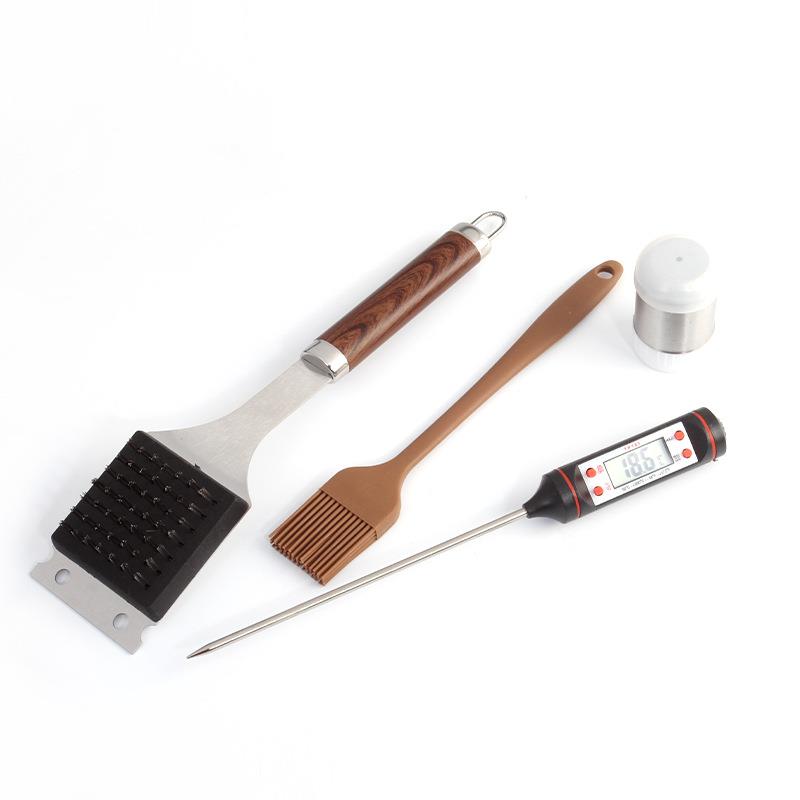 烧烤彩具套装烤工具套装用户外不锈钢BBQ烧烤具仿木XZQPP烤具