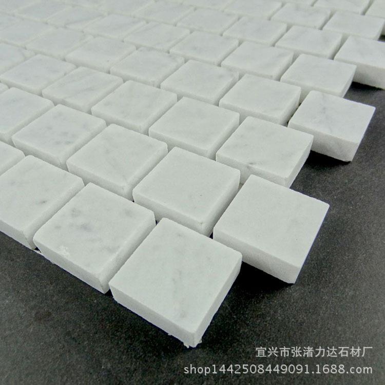 卡白赛克小长方形大理石M088厨房卫生间阳台外吧台内马墙贴墙地砖
