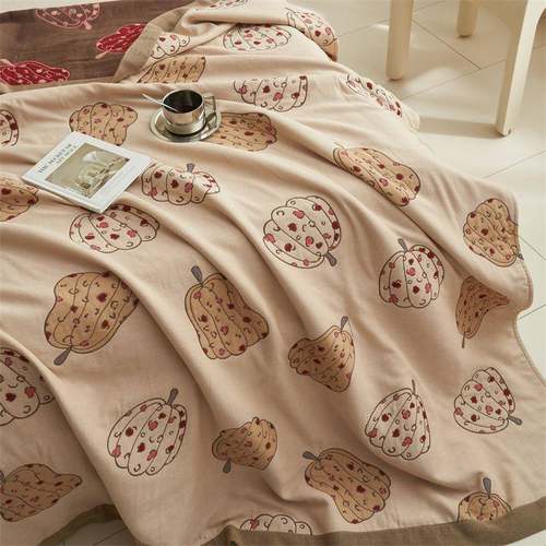 A六层织提花全棉纱色类布毯毛巾被盖毯通儿童毯家居夏VJL凉毯卡盖