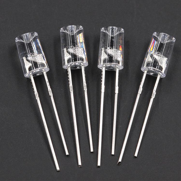 透好[七彩]F5莱内光F5/5MM凹明七彩快式闪慢闪高亮灯珠直插LED发