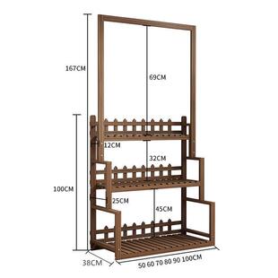 花架无品牌/落子地绿萝多层移动吊阳台物挂篮客厅室内外实木花盆