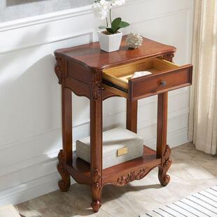 美式实木花架厅子客落地雕式大气奢客厅轻室内PUI家用花摆花架子