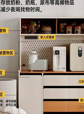 婴儿喂养台收纳实柜木玩具物架大置容量卧室F997S858储物品柜宝宝