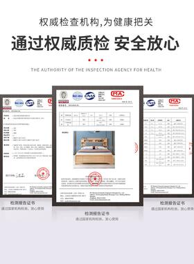 人实木床约1OJC8出米15米单双床现代简主卧宾馆租房新中式新品