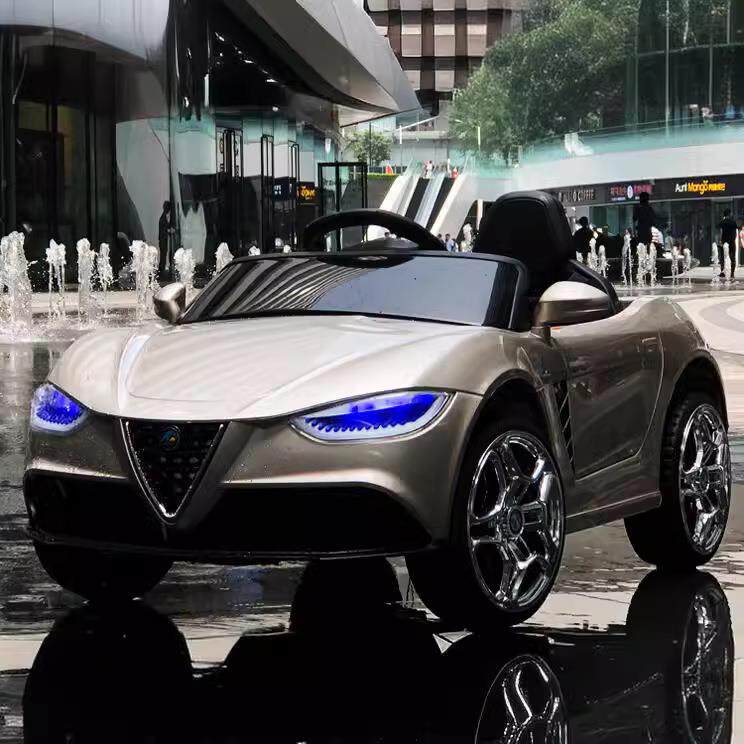 宝童车电动汽车坐四轮车可人男女小孩宝带无品牌/儿遥控充电玩具