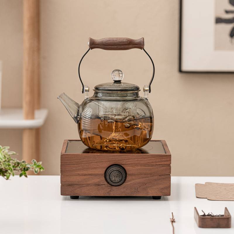 玻璃茶壶泡茶家用大容量提梁壶耐高温烧水壶电热蒸煮一体套装单壶