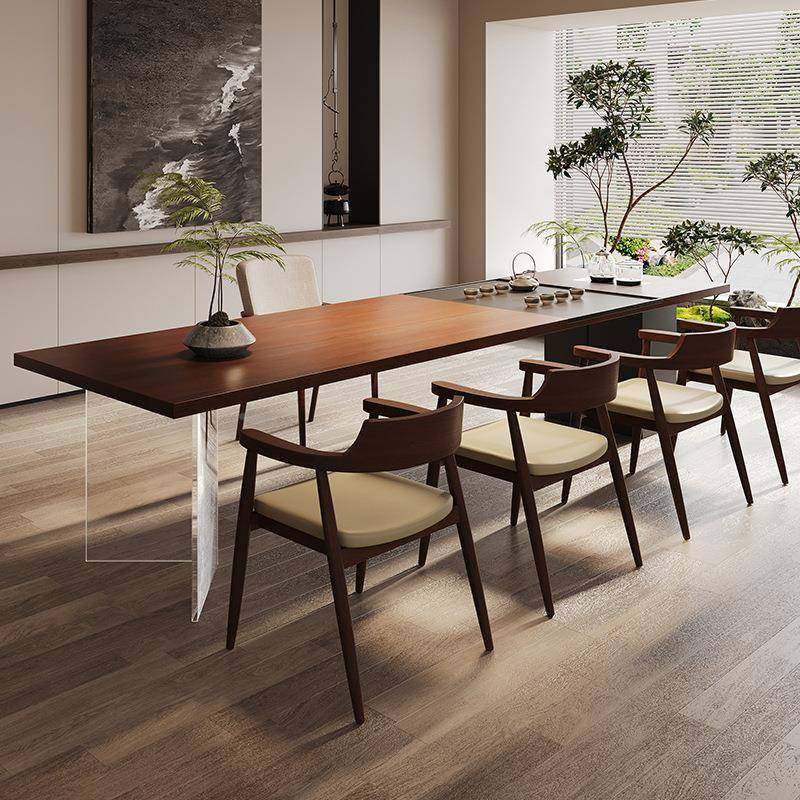 老板办公室大型盘木茶桌会客接待泡实茶桌茶高档无品牌/台带茶烧