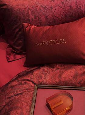 现家20230703代风奢雅婚庆大寝具床品高端陪嫁喜红庆件纯棉长绒棉