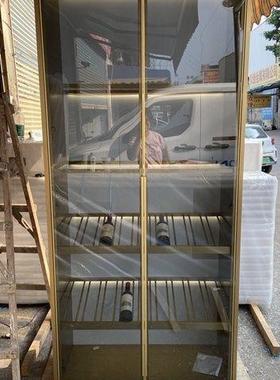 嵌入客OLS式柜多层体不锈一酒钢厅轻奢金属柜展示柜网红物柜高端