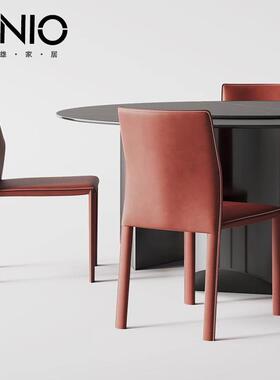 奢椅意轻式极简椅SY015子餐家用样板间计设师书桌椅靠背皮椅子马