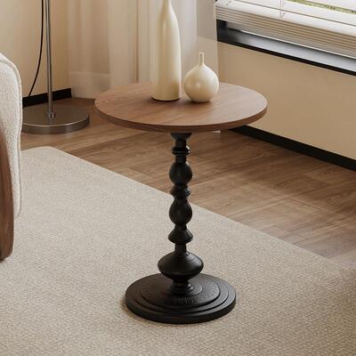 法式覆古沙发边几中古风边桌小茶几床头小边几置物架阳台小圆桌子