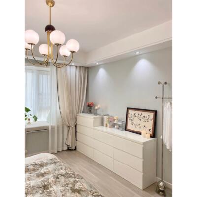 现代简单实木六抽屉柜客厅墙抽屉柜四或五抽屉柜九抽屉柜卧室床头