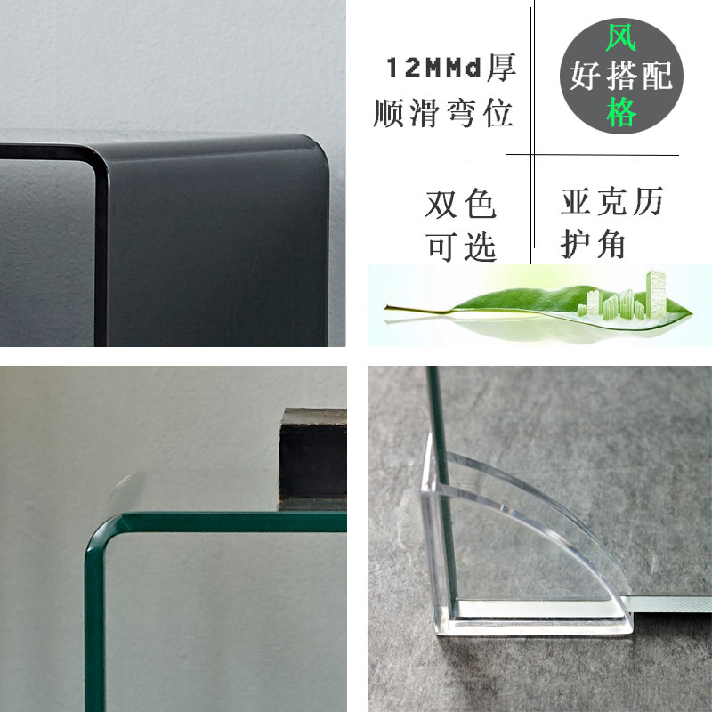 意式沙发边几边柜侧边柜轻奢电视柜旁柜客厅简约现代床头玻璃角几