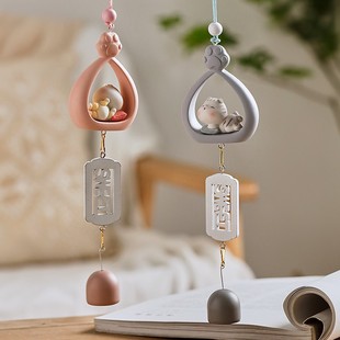 日式可爱风铃铛挂饰房门挂树上室内卧室装饰挂件创意生日礼物