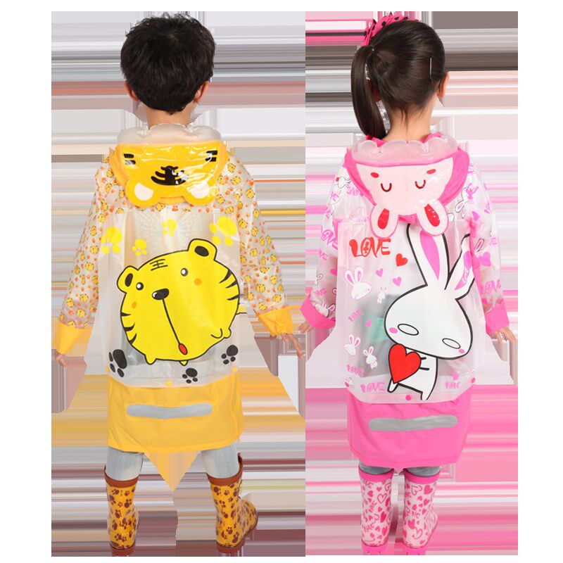 蓝蚂蚁儿童雨衣幼儿园男童女童宝宝雨衣小学生小孩防水加大厚雨披