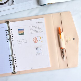 plepic月周计划A5活页本替芯加厚内页横线方格6孔/12孔活页纸