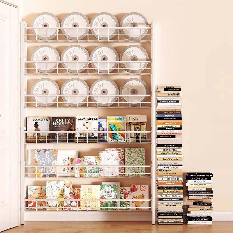 厨房门后置物架落免孔壁挂书架铁艺架子墙上省打空NRC间纳超薄地,居家布艺,纽扣,淘宝优惠券,粉丝福利购,淘宝优惠卷