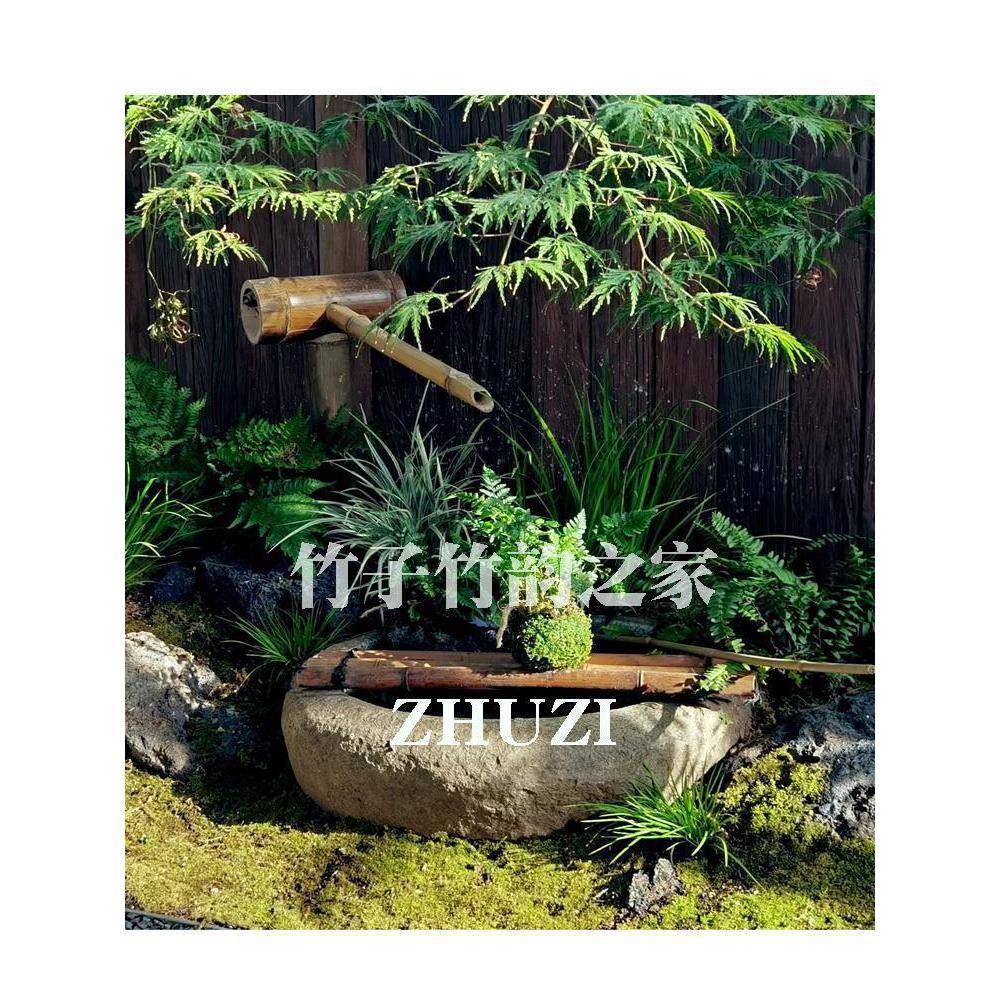流水器摆件水缸过滤竹筒水循环系统竹日石槽鱼缸式落地ali—821泵