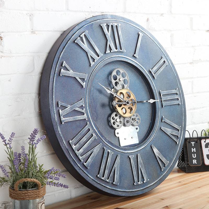 齿轮款挂钟客厅时尚创意时钟挂表简约现代家用家庭静音电子石英钟