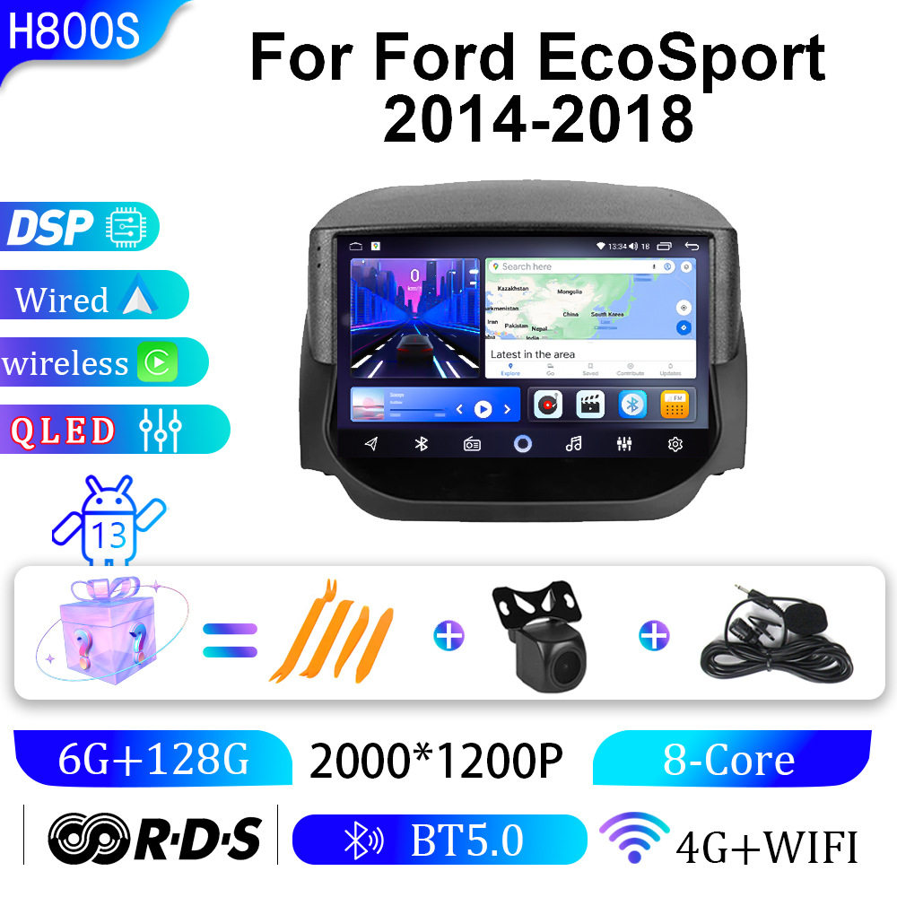 适用于福特14-18款翼博车载导航carplay中控屏导航一体机智能影音
