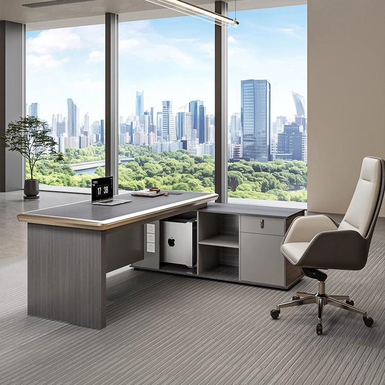 轻奢老板桌办公办管简约现代桌主经理桌公家具桌DCU椅组合单人桌