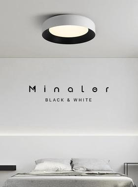 全光房谱意式极护眼吸顶灯卧室间现代简约护简眼白色EOI色黑创意