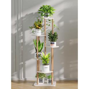 轻花阳台置物HGR架室内装 奢多层绿萝 客厅简约花盆架饰子落地架式