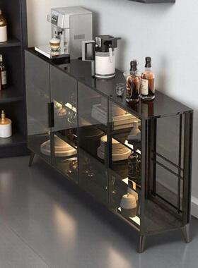 轻奢餐边一体靠岩板客酒柜墙现代柜简约厨房茶YJP水柜厅收纳多功