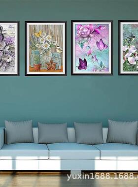 6件装钻术石绘画套人JKZ件,5D钻石艺套件成人全钻钻画套石件成儿