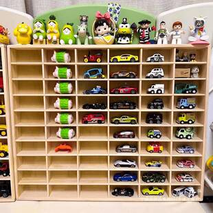 合金汽模型收纳轮架展小示柜墙宝宝玩具多985美卡风车火置物盒