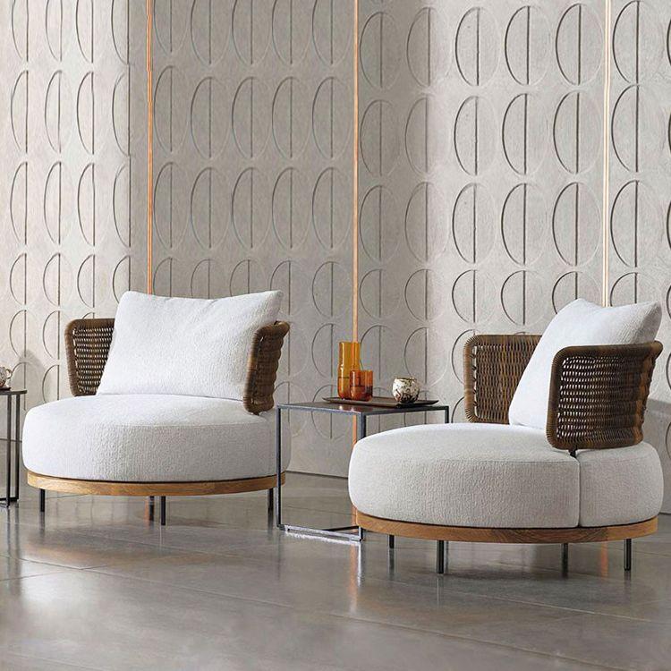 户外舒适沙发家庭台院别墅柚木藤PRY编具客厅民宿沙室外阳藤椅发