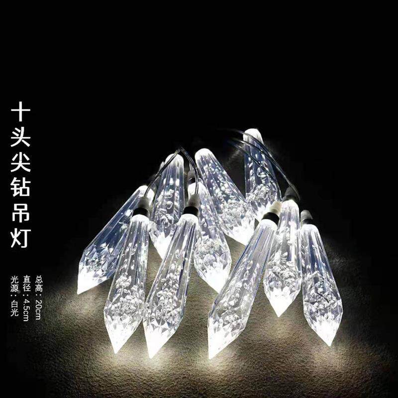 商婚发庆道具吊水晶柱灯串酒店顶WFU舞台布置钻石灯场网红光装饰