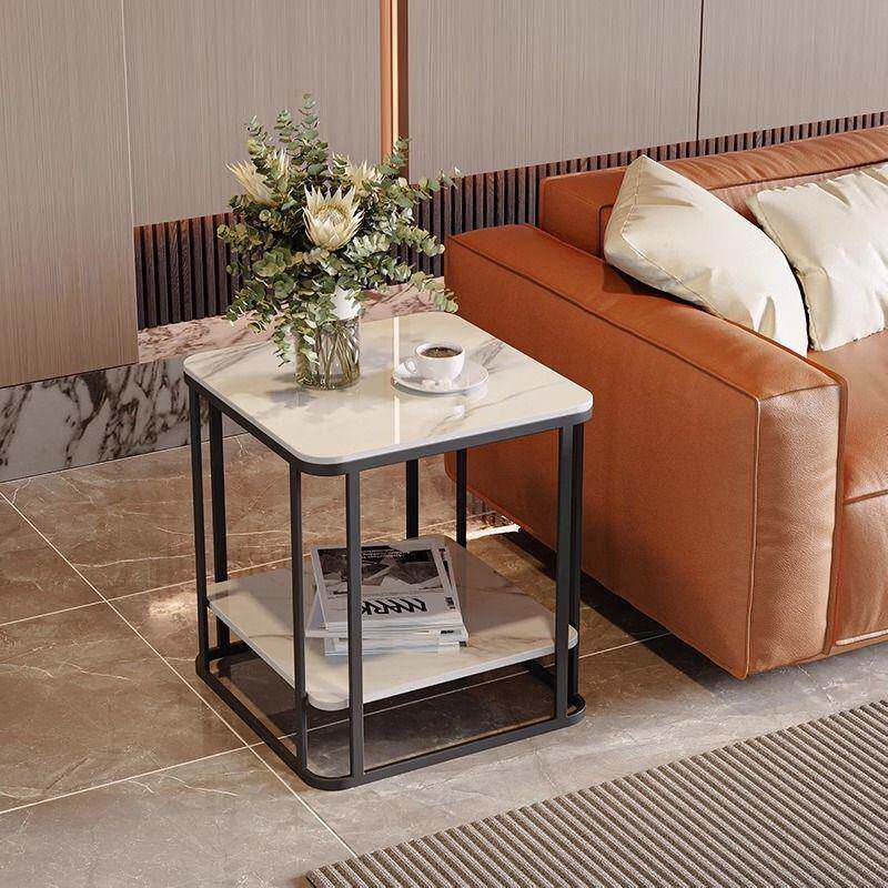 意代极简轻RYU奢角几边现简约几阳台小茶几岩板小式方桌沙发边柜