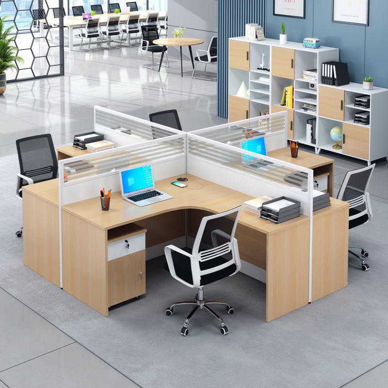 办人RCK公桌子室职员员位组合桌4桌椅6工人位屏屏位风