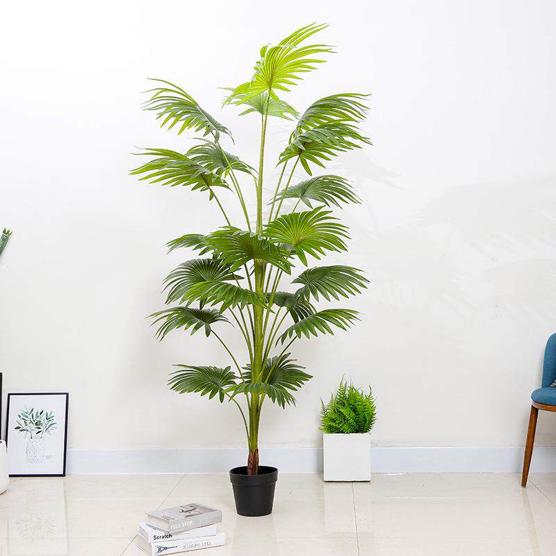 室内绿扇扇葵植摆盆栽仿真加州蒲葵葵唐景棕葵大型假树软装造装饰