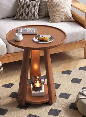 慧美小茶几木客厅双层桌几子沙发边实简EPF约家用可小移动木质小