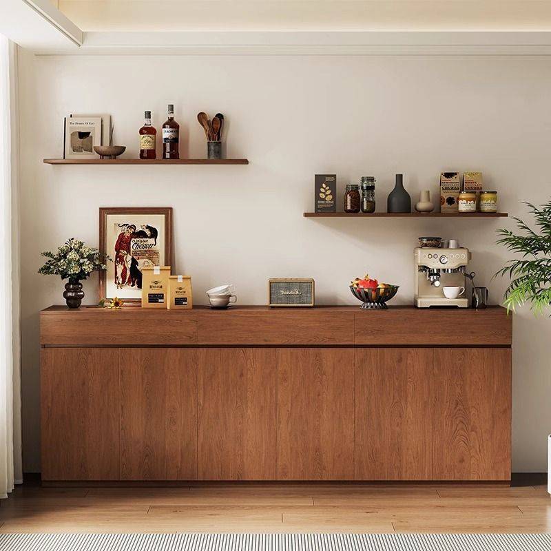 中古风复古餐边柜吊柜餐厅客厅边柜酒柜多功能茶碗收纳储物柜