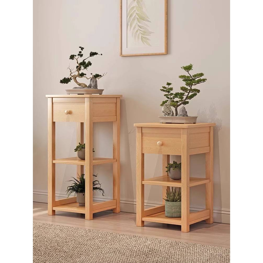 中古实木床头柜现代简约卧室收纳柜子家用小户型储物柜置物架