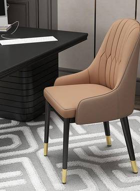 椅家用轻奢餐椅简约现子代靠背凳子办椅酒CUX店餐厅休闲椅桌子公