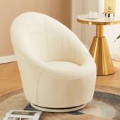 懒人FEC小沙发皮办艺单人客厅洽谈沙发书房电公脑休闲实木旋转沙