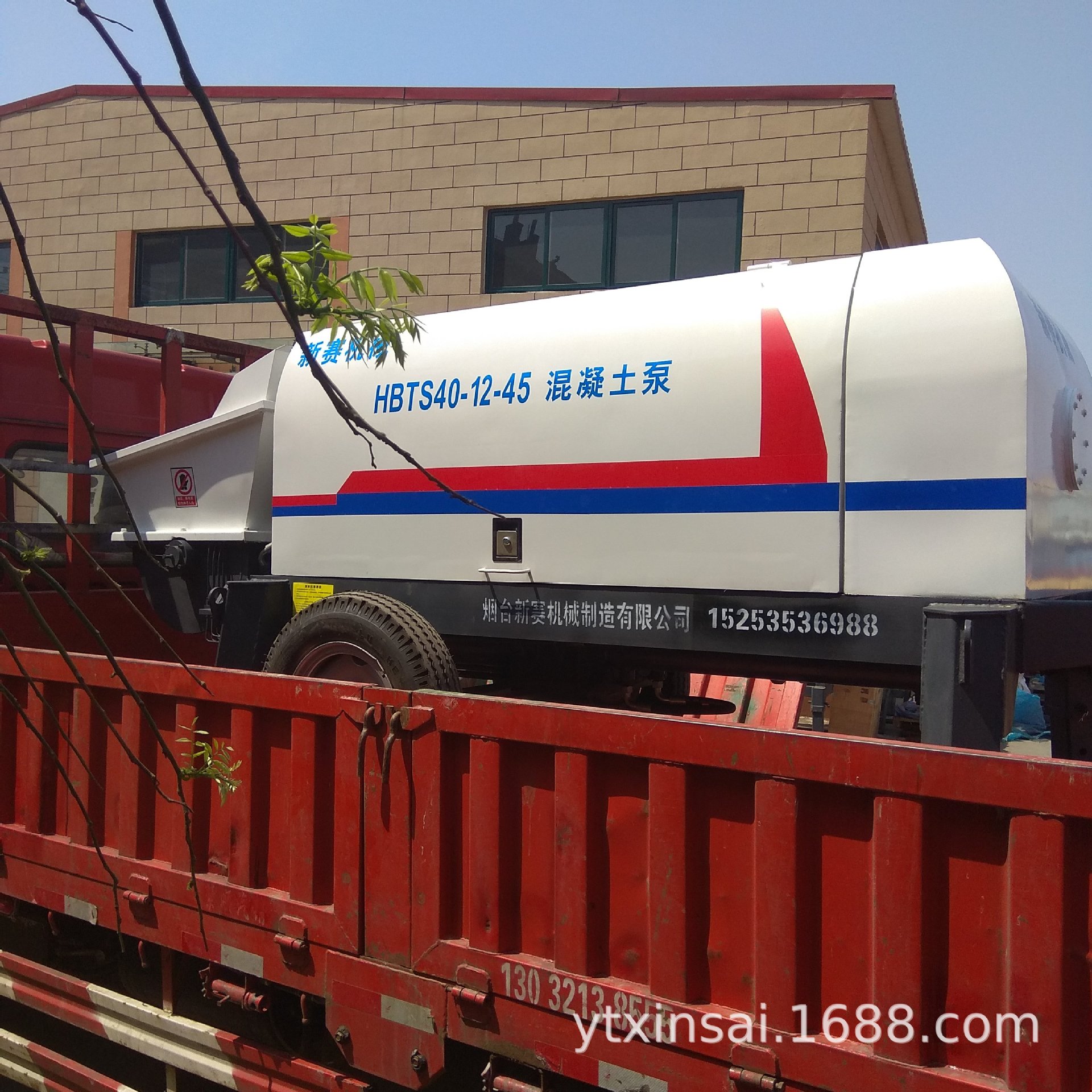 地泵HBTS40E混凝土泵 地泵管卡胶圈 拖泵管道 烟台新赛混凝土机械
