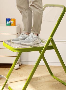 塑折叠椅子家用靠背网红拍照椅宿椅舍QYQ餐椅会议料办椅户公外折