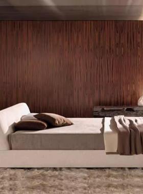 风大床SCOYuo奶ermoon油超级月亮床意式极简别墅双人婚主床卧布艺