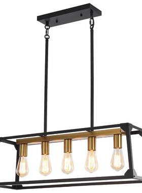 跨境美式吊台灯复古艺工业风铁灯灯岛EXF开放式吧厨房吊灯亚马逊